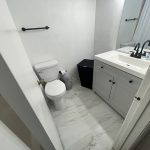 Recently completed bathroom cleaning service by Aqua Cleaning and Janitorial team.